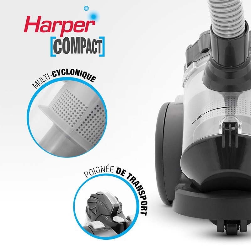 Aspirateur Traîneau Hoover Khross KS31 - Sans Sac, Multi-cyclonique, 550W - Avec Brosse Parquet Et Filtre HEPA