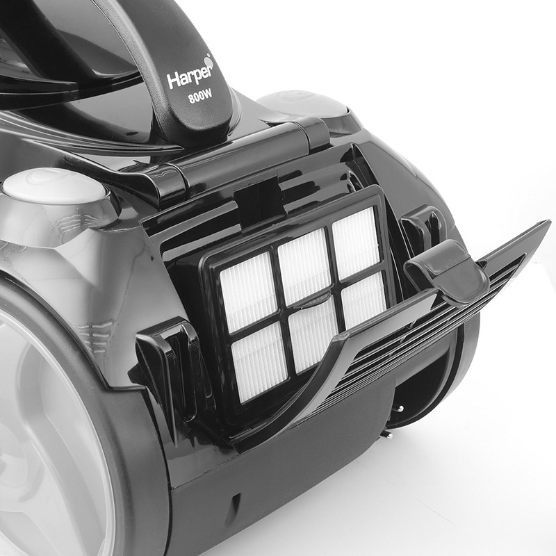 Aspirateur Cyclonique MEDION E2001 Sans Sac 800W - Bac 2L, Filtre HEPA Lavable, Rayon 7m - Pour Sols Durs Et Moquettes
